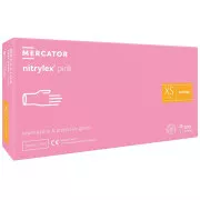NITRYLEX PINK - Nitril kesztyű (púdermentes) rózsaszín, 100 db, XS