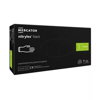 NITRYLEX BLACK - Nitril kesztyű (púdermentes) fekete, 100 db, S