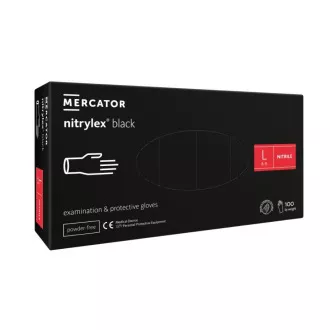NITRYLEX BLACK - Nitril kesztyű (púdermentes) fekete, 100 db, S