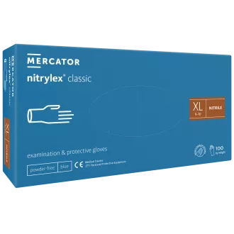 NITRYLEX CLASSIC - Nitril kesztyű (púdermentes) kék, nem steril - 100 db, XS
