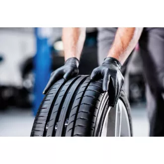 MERCATOR® GOGRIP - Nitril kesztyű, púdermentes, 50 db, fekete, XL