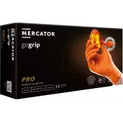 MERCATOR® GOGRIP - Nitril kesztyű, púdermentes, 50 db, narancssárga, XXL