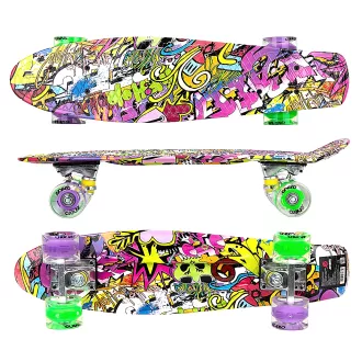 Pennyboard ENERO 56cm LED kerekekkel, VINTAGE