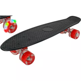 Pennyboard LED kerekekkel, 56 cm FEKETE/VÖRÖS