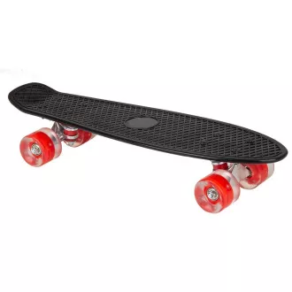 Pennyboard LED kerekekkel, 56 cm FEKETE/VÖRÖS