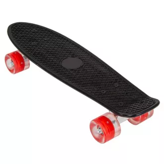 Pennyboard LED kerekekkel, 56 cm FEKETE/VÖRÖS