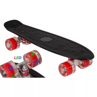 Pennyboard LED kerekekkel, 56 cm FEKETE/VÖRÖS