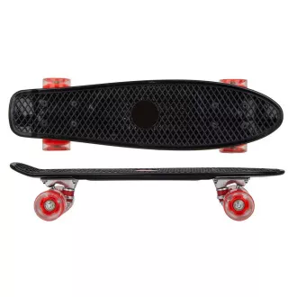 Pennyboard LED kerekekkel, 56 cm FEKETE/VÖRÖS
