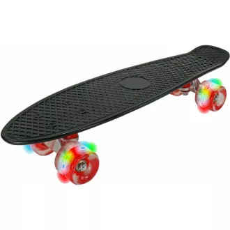 Pennyboard LED kerekekkel, 56 cm FEKETE/VÖRÖS