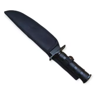 Taktikai kés MILITARY FINKA SURVIVAL 35 cm fekete/ezüst, Fekete