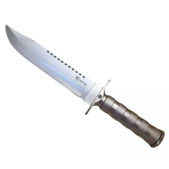 Taktikai kés MILITARY FINKA SURVIVAL 35 cm fekete/ezüst, Fekete