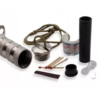 Taktikai kés MILITARY FINKA SURVIVAL 35 cm fekete/ezüst, Fekete