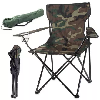 Camping összecsukható szék, terepszínű