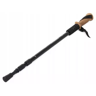 Nordic Walking túrabotok ergonomikus parafa nyéllel, 135 cm, 2 db, Fekete