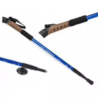 Nordic Walking túrabotok parafa nyéllel, 135 cm, 2 db, Kék
