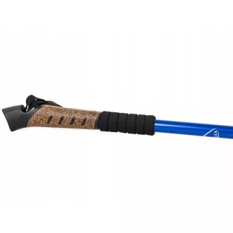 Nordic Walking túrabotok parafa nyéllel, 135 cm, 2 db, Kék