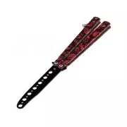 Tréning zsebben összecsukható csokornyakkendő, Red Skulls, 23,5 cm