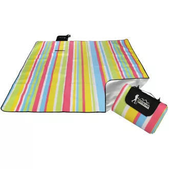 Piknik takaró 200x200 cm ALU huzattal, csíkos - pasztell színű Piknik takaró 200x200 cm ALU huzattal, csíkos - pasztell színű