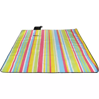 Piknik takaró 200x200 cm ALU huzattal, csíkos - pasztell színű Piknik takaró 200x200 cm ALU huzattal, csíkos - pasztell színű