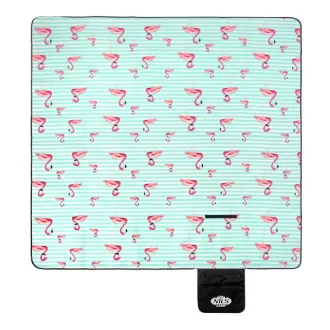 Piknik takaró 200x200 cm MINT FLAMINGO