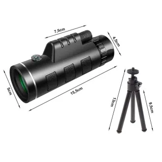 Egycsöves 40x60 turista távcső állvánnyal telefonhoz GENETIC-OPTIC - Használt Egycsöves 40x60 turista távcső állvánnyal telefonhoz GENETIC-OPTIC - Használt