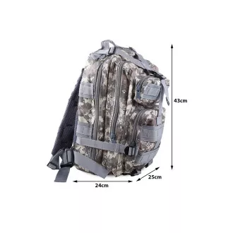 Katonai túra hátizsák 30 l, Fekete