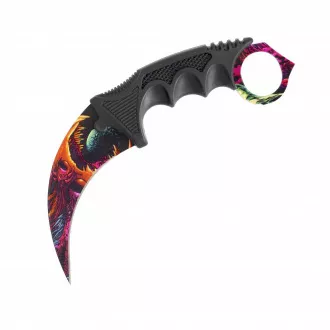KARAMBIT CS:GO 19,5 cm, mintázat:Cápa, összecsukható kés