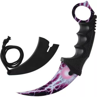 KARAMBIT CS:GO 19,5 cm, mintázat:Cápa, összecsukható kés