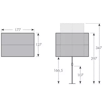 Doppler erkély paraván Active 180x130 cm antracit