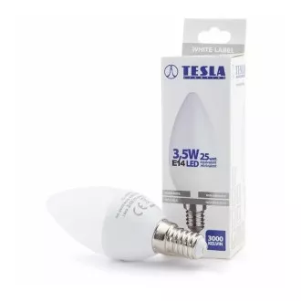 TESLA - LED CL143530-2, Gyertyagyertya izzó, E14, 3,5W, 230V, 249lm, 25 000h, 3000K meleg fehér