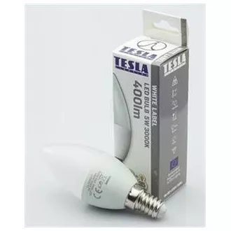 TESLA - LED CL140530-7, gyertyagyertya izzó, E14, 5W, 230V, 400lm, 25 000h, 3000K meleg fehér, TESLA - LED CL140530-7, gyertyagyertya izzó, E14, 5W, 230V, 400lm, 25 000h, 3000K meleg fehér,
