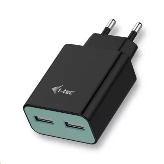 i-tec USB Power Charger 2 Port 2.4A - USB töltő - fekete