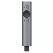 Logitech Presenters Spotlight Plus, vezeték nélküli, Bluetooth, sötétszürke