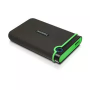 TRANSCEND Külső merevlemez USB 3.0 StoreJet 25M3S, 2TB, fekete (SATA, gumiház, ütésgátló)