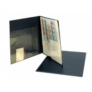 Mappa A4 PVC több zsebbel kék