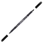 Marker Centropen duplex 3616 CD/DVD/BD fekete hengeres hegy 0,6 és 2,5mm
