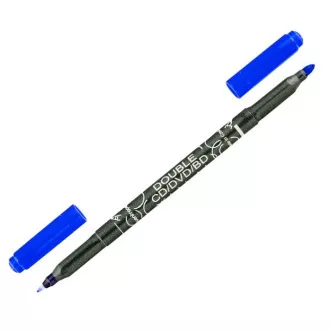 Marker Centropen duplex 3616 CD/DVD/BD kék hengeres hegy 0,6 és 2,5 mm-es marker