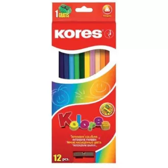 Kores hármas zsírkréta. 12db + élező
