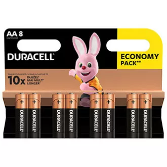 Duracell BASIC eldobható alkalikus AA elem, 8-as csomag