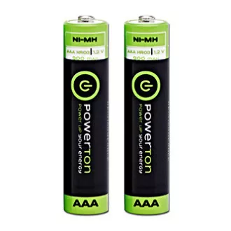 Powerton ENERGY RECHARGE újratölthető Ni-MH akkumulátorok AAA, 2 darabos csomag