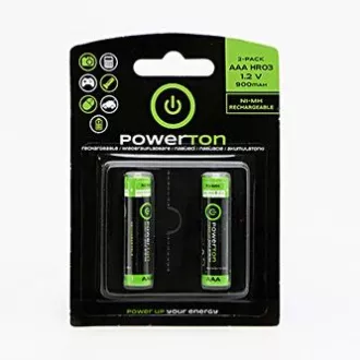 Powerton ENERGY RECHARGE újratölthető Ni-MH akkumulátorok AAA, 2 darabos csomag