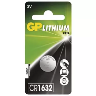 GP eldobható lítium akkumulátor CR1632, 1 db-os kiszerelésben