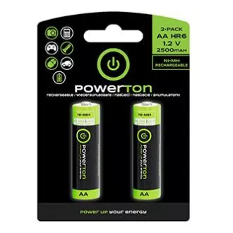 Powerton ENERGY RECHARGE újratölthető Ni-MH akkumulátorok AA, 2 db-os csomag