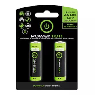 Powerton ENERGY RECHARGE újratölthető Ni-MH akkumulátorok AA, 10x2-es csomagolásban