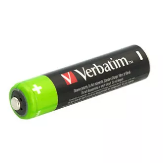 Újratölthető akkumulátor, AAA (HR03), 1,2 V, 950 mAh, Verbatim, buborékcsomagolás, 4 darabos csomagolásban