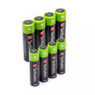 Újratölthető akkumulátor, AAA (HR03), 1,2 V, 950 mAh, Verbatim, buborékcsomagolás, 4 darabos csomagolásban