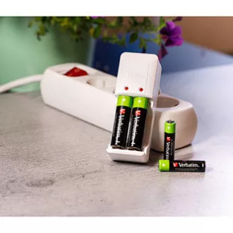 Újratölthető akkumulátor, AAA (HR03), 1,2 V, 950 mAh, Verbatim, buborékcsomagolás, 4 darabos csomagolásban