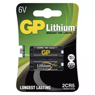 GP eldobható lítium akkumulátor 2CR5, 1 db-os csomagolásban