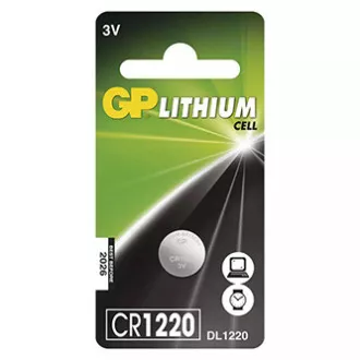 GP eldobható lítium akkumulátor CR1220, 1 db-os kiszerelésben