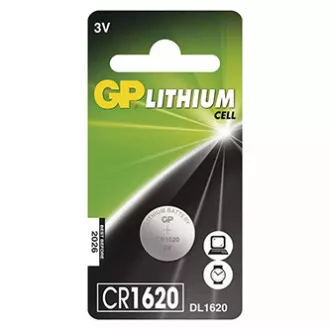 GP eldobható lítium akkumulátor CR1620, 1 db-os kiszerelésben